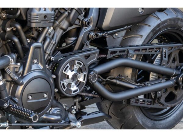 Sprocket and Front Pulley Cover for Sportster S and Nightster Black — изображение 4