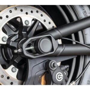 Smooth Rear Axle Cover without Ricks Logo Black Powder Coated Satin