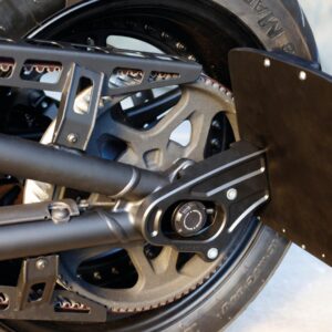 Premium Rear Axle Cover with Ricks Logo Black Powder Coated Satin
