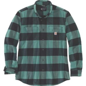 Rugged Flex Relaxed Fit Midweight Flannel Long Sleeve Plaid Shirt