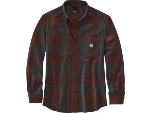 Rugged Flex Relaxed Fit Midweight Flannel Long Sleeve Plaid Shirt — изображение 2