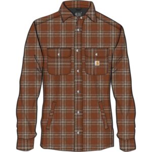 Relaxed Fit Heavyweight Flannel Sherpa-Lined Dherpe-Lined Shirt Jacket