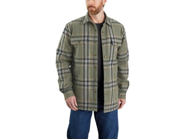 Relaxed Fit Heavyweight Flannel Sherpa-Lined Dherpe-Lined Shirt Jacket