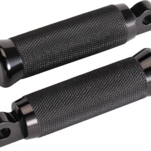 Knurled OEM Male Mount Footpegs Black Anodized