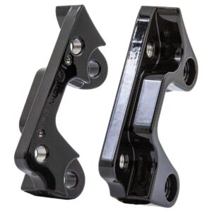 Oversize Brake Rotor Axial Brake Caliper Adapter For 330mm (13") rotors Gloss Black Dual Disc