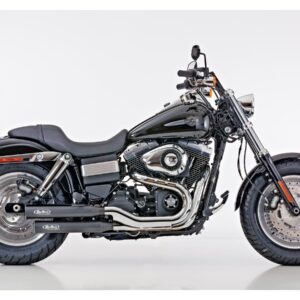 Performance Slip-On Muffler For Fat Bob and Wide Glide Black Powder Coated