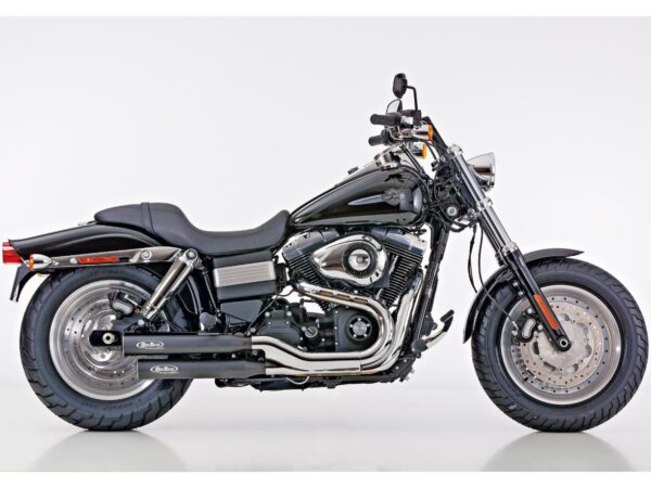 Performance Slip-On Muffler For Fat Bob and Wide Glide Black Powder Coated