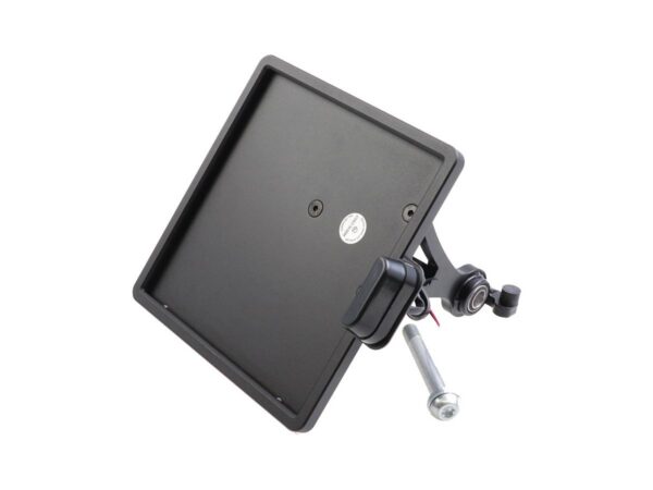 Slide-In Frame Side Mount License Plate Bracket Germany 180 x 200 mm Black Powder Coated