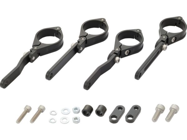 Adjustable CNC Headlight Braket 39mm Fork Mount Black Anodized