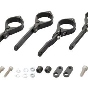 Adjustable CNC Headlight Braket 41mm Fork Mount Black Anodized