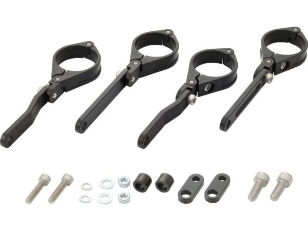 Adjustable CNC Headlight Braket 41mm Fork Mount Black Anodized