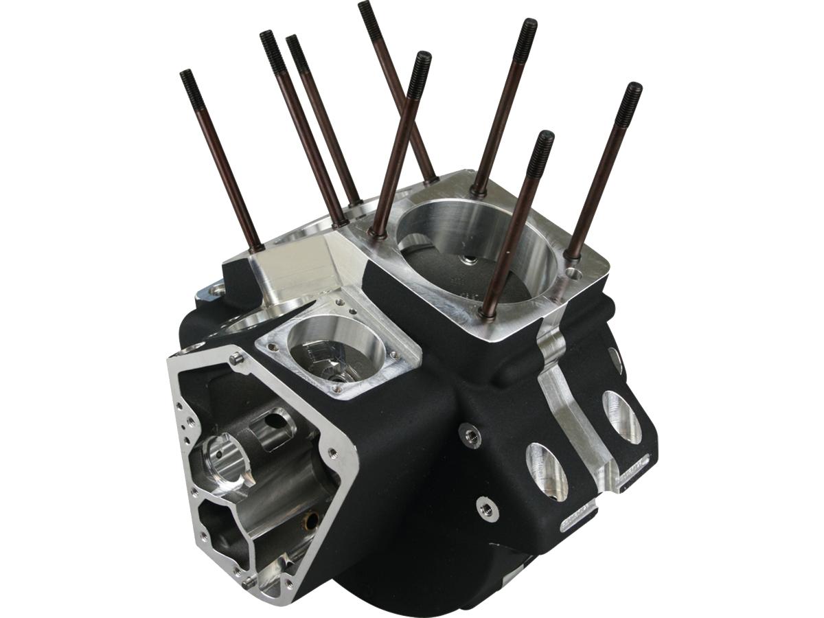 Evolution Standard 3.500" Bore Engine Case for 5-Piece Flywheel 84-91 Bottom Breather Black