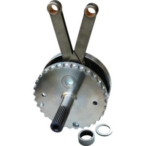 Crankshaft Flywheel Assembly for Twin Cam A Engines 4.375” stock stroke, 3.750 bore 96 cui, 3.875 bore 103 cui, 24 Spline Shaft 1584 ccm (96 cui) 1690 ccm (103 cui)