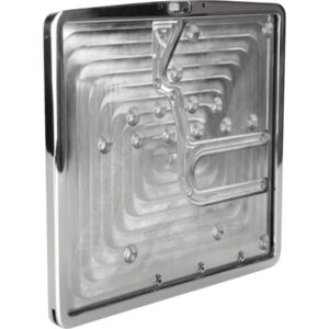 Inside License Plate Base Plate French Size 210x130mm Aluminium Polished