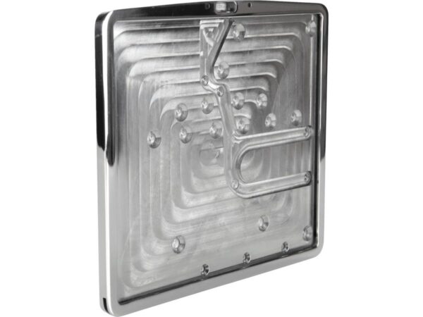 Inside License Plate Base Plate French Size 210x130mm Aluminium Polished
