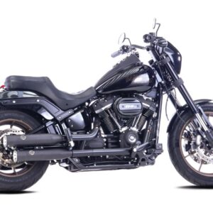 Double Groove Slip-On Mufflers Black Satin