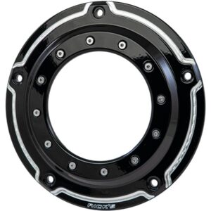 Porthole Derby Cover 5-hole Bi-Color Gloss Black