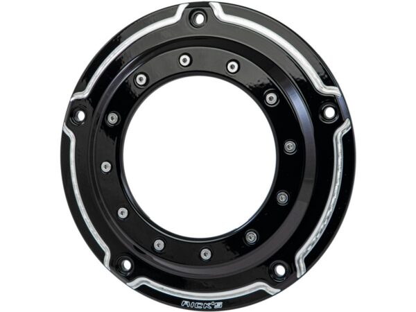 Porthole Derby Cover 5-hole Bi-Color Gloss Black