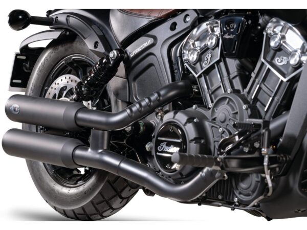 Double Slip-On Muffler Set Endcap Chubby Black Ceramic Coated — изображение 3