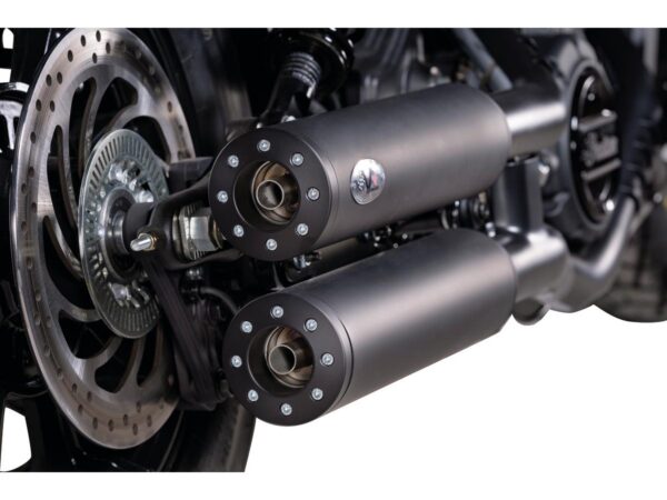 Double Slip-On Muffler Set Endcap Chubby Black Ceramic Coated — изображение 4