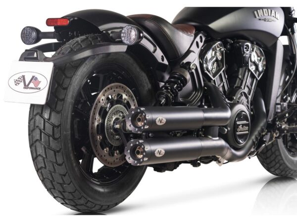 Double Slip-On Muffler Set Endcap Revolver Black Ceramic Coated — изображение 5