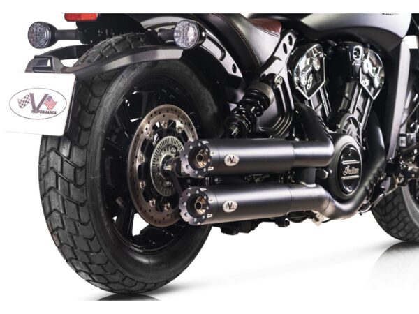 Double Slip-On Muffler Set Endcap Revolver Black Ceramic Coated — изображение 6