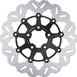 Colored Disc Wave DF FLW Floating Brake Disc Anodized Inner Aluminium Carrier Gloss Black 11,5" Front