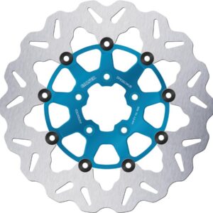 Colored Disc Wave DF FLW Floating Brake Disc Anodized Inner Aluminium Carrier Blue 11,8" Front