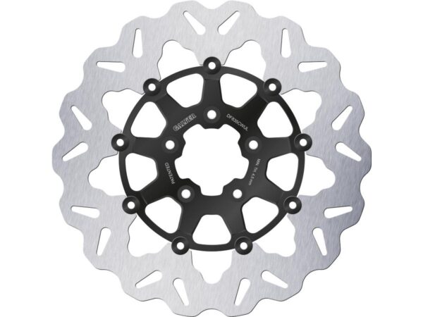 Colored Disc Wave DF FLW Floating Brake Disc Anodized Inner Aluminium Carrier Gloss Black 11,8" Front