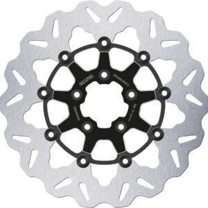 Colored Disc Wave DF FLW Floating Brake Disc Anodized Inner Aluminium Carrier Black Cut 11,8" Front
