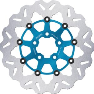 Colored Disc Wave DF FLW Floating Brake Disc Anodized Inner Aluminium Carrier Blue 11,5" Rear