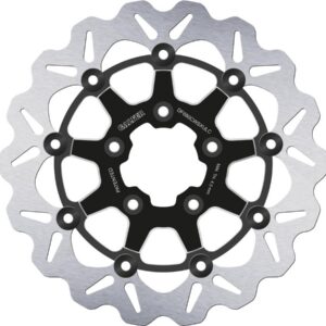 Colored Disc Wave DF FLW Floating Brake Disc Anodized Inner Aluminium Carrier Black Cut 11,5" Front
