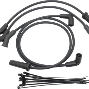 Triple Silicone Spark Plug Wire Set Set of 4 Cables Black