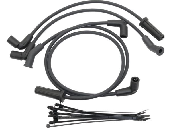 Triple Silicone Spark Plug Wire Set Set of 4 Cables Black