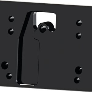 Mid-Mount License Plate Base Plate Adapter Gloss Black