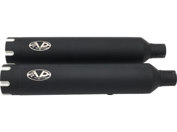 Double Slip-On Muffler Set Endcap Revolver Black Ceramic Coated — изображение 2