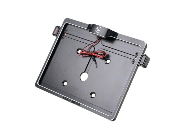 Mid-Mount License Plate Bracket and Base Plate Kit V2, Austria: 210 x 170 mm, with 3-in-1 Turn Signals Black Cut — изображение 2