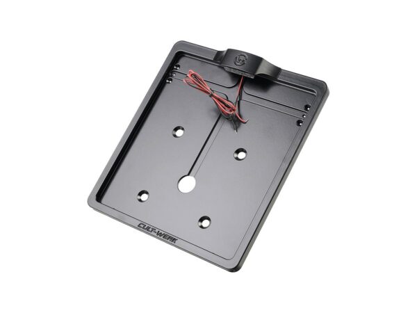 Mid-Mount License Plate Bracket and Base Plate Kit V1, Germany: 180 x 200 mm, without 3-in-1 Turn Signals Black Satin — изображение 2