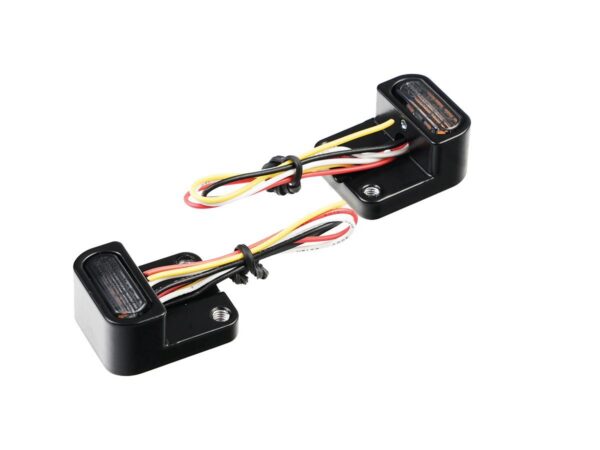 License Plate Base Plate 3 in1 Turn Signals and Housing Black