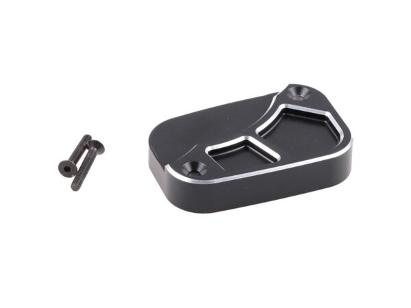 Front Brake Master Cylinder Cover Racing Black Cut