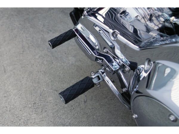 Diamond Footpegs Black Rubber Peg, Chrome End Cap Male Mount — изображение 2