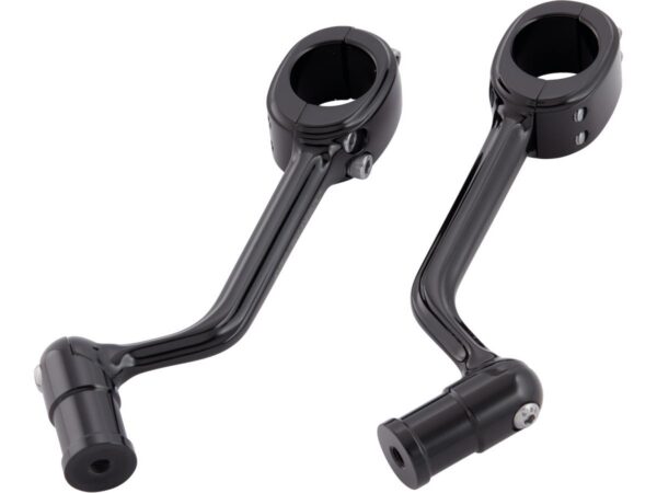 Forged Highway Peg Mounts Accepts HD Type Shifter Pegs (5/16”-24) Black Anodized
