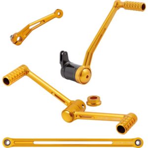 Speedliner Brake and Shift Arm Control Kit with Heel/Toe Shifters Gold Anodized