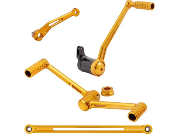 Speedliner Brake and Shift Arm Control Kit with Heel/Toe Shifters Gold Anodized
