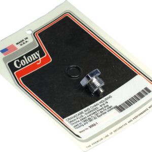 Chain Housing Drain Plug Oversized Chrome 9/16"-18 UNF