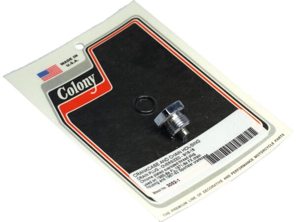 Chain Housing Drain Plug Oversized Chrome 9/16"-18 UNF