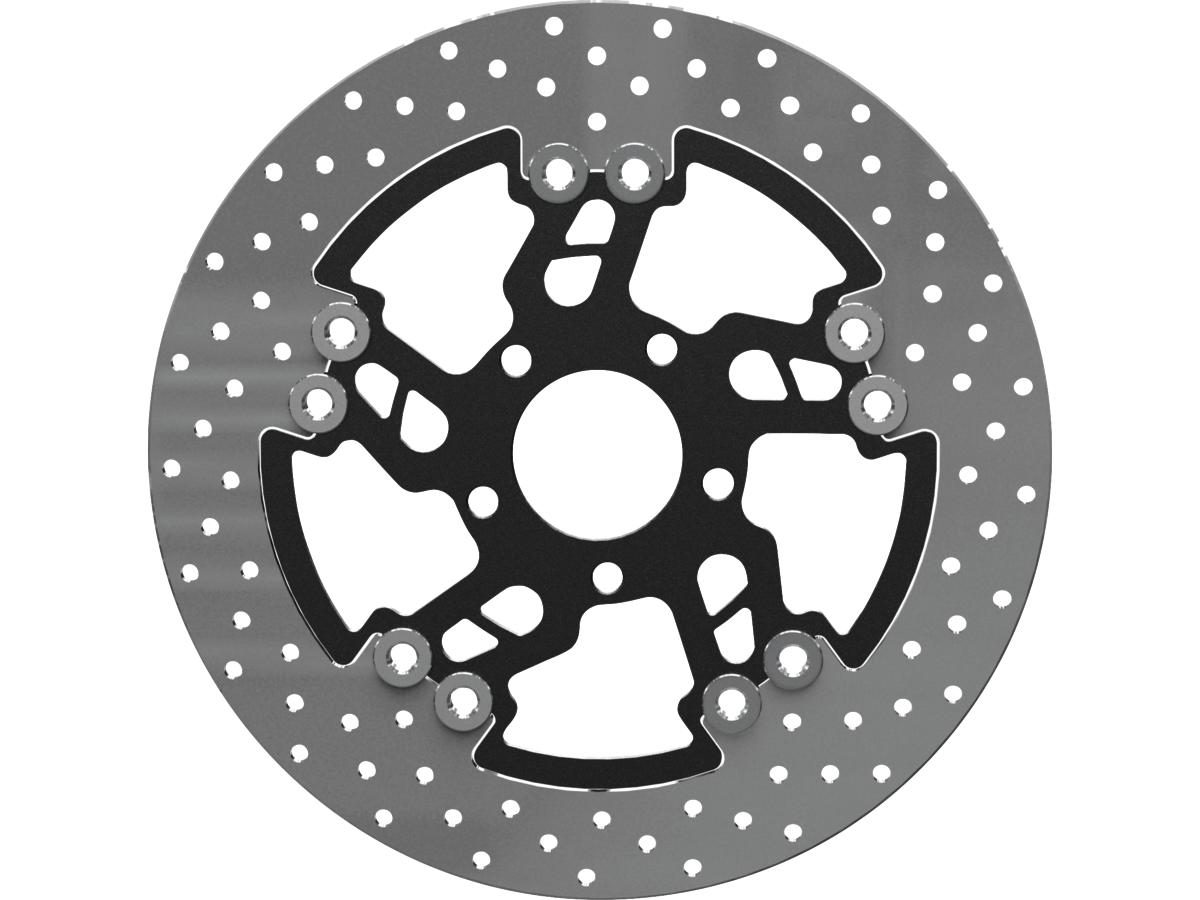 Round 300 mm Floated Brake Disc Big Speed Black Satin Front Rear