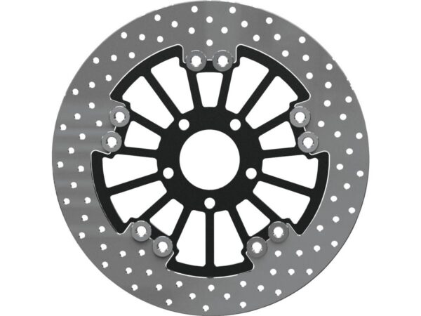 Round 300 mm Floated Brake Disc Spoke Polished Front Rear