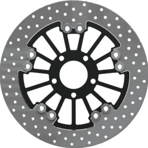 Round 300 mm Floated Brake Disc Spoke Black Front Rear
