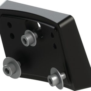 Mid-Mount License Plate Base Plate Adapter Black Satin